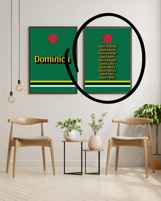Parishes of Dominica Poster Print