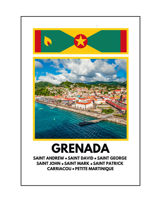 St Georges window into Grenada Poster Print