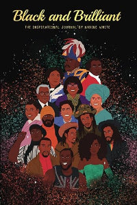 Book cover of 'Black and Brilliant' with illustrated faces and text on a dark background