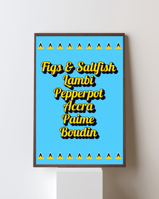 Foods of Saint Lucia Poster Print