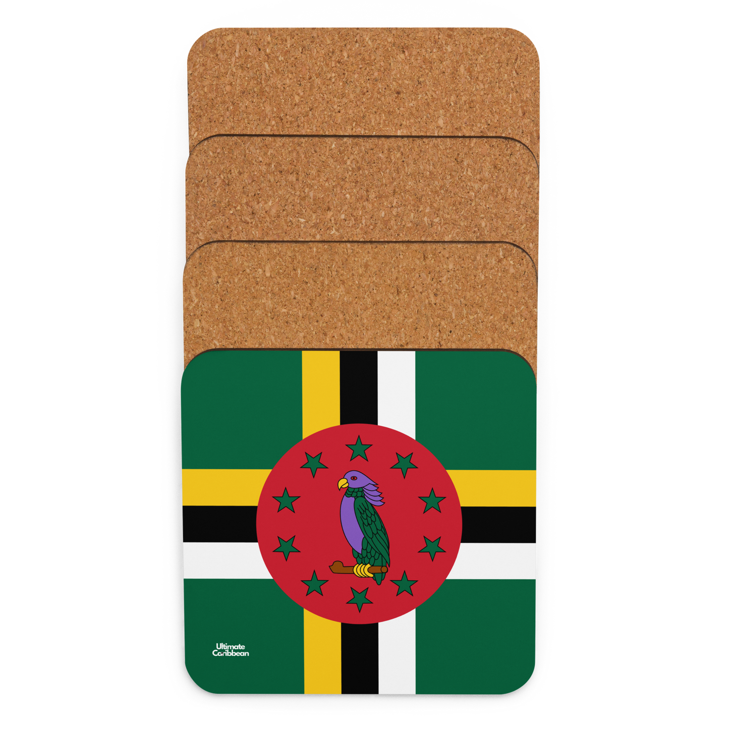 Dominica Cork-back coaster