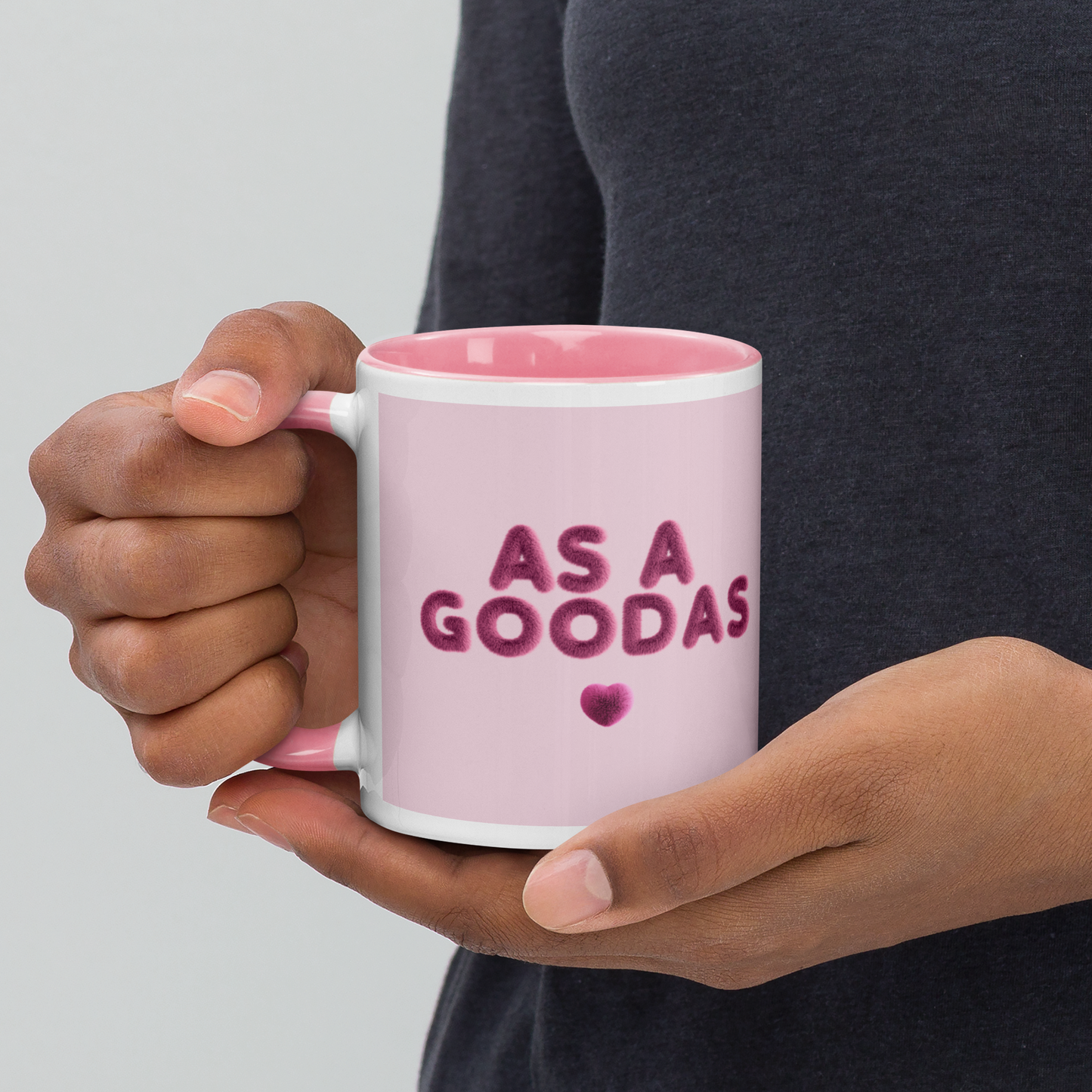 As a Goodas Pink & White Mug