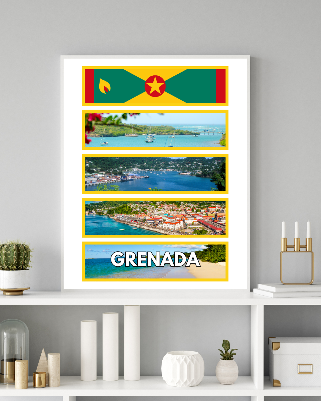 Windows of Grenada Poster Print