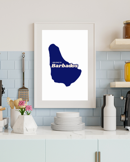 I Belong to Barbados Poster Print
