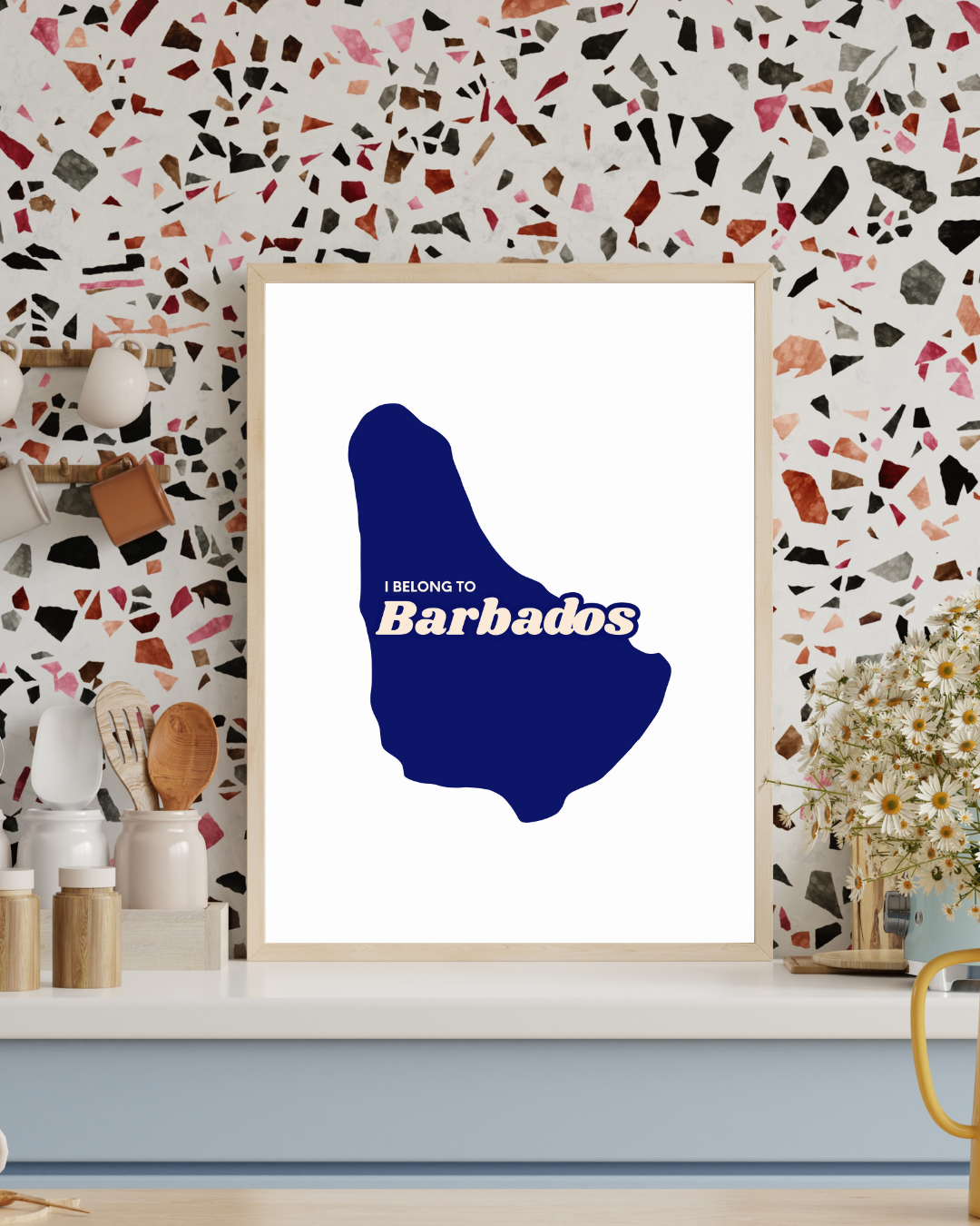 I Belong to Barbados Poster Print