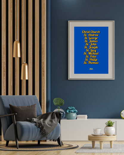 Parishes of Barbados Poster Print