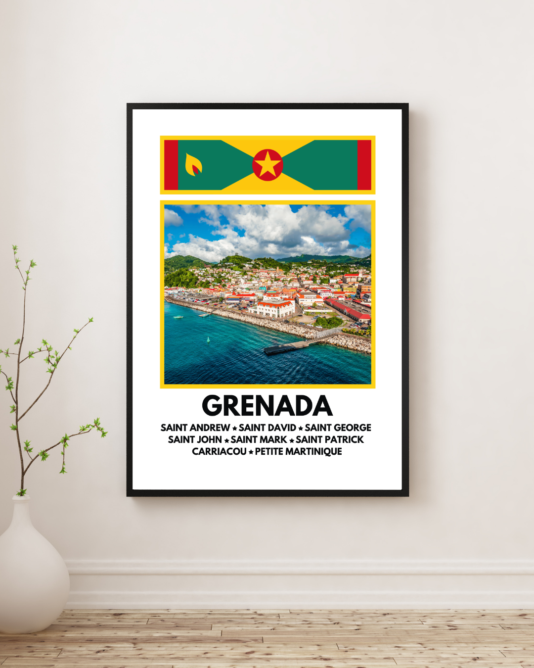 St Georges window into Grenada Poster Print