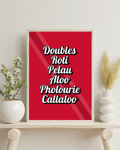 Foods of Trinidad & Tobago Poster Print