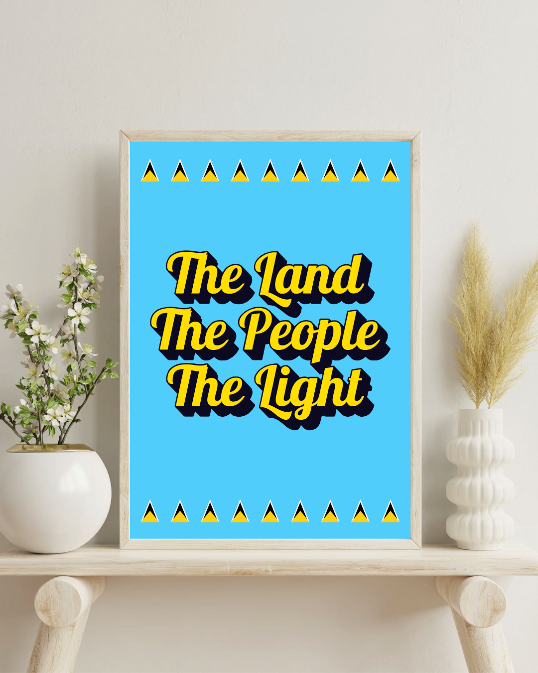 The land The People The Light Saint Lucia Poster Print