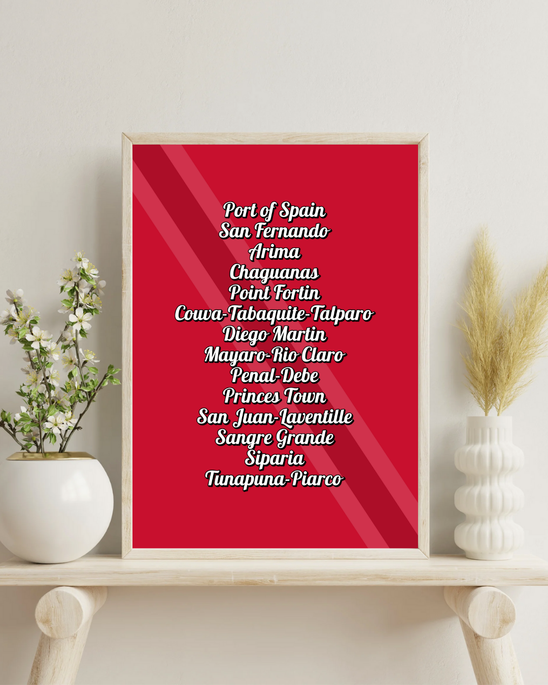 Parishes of Trinidad & Tobago Poster Print