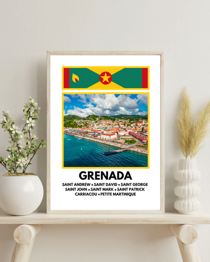 St Georges window into Grenada Poster Print