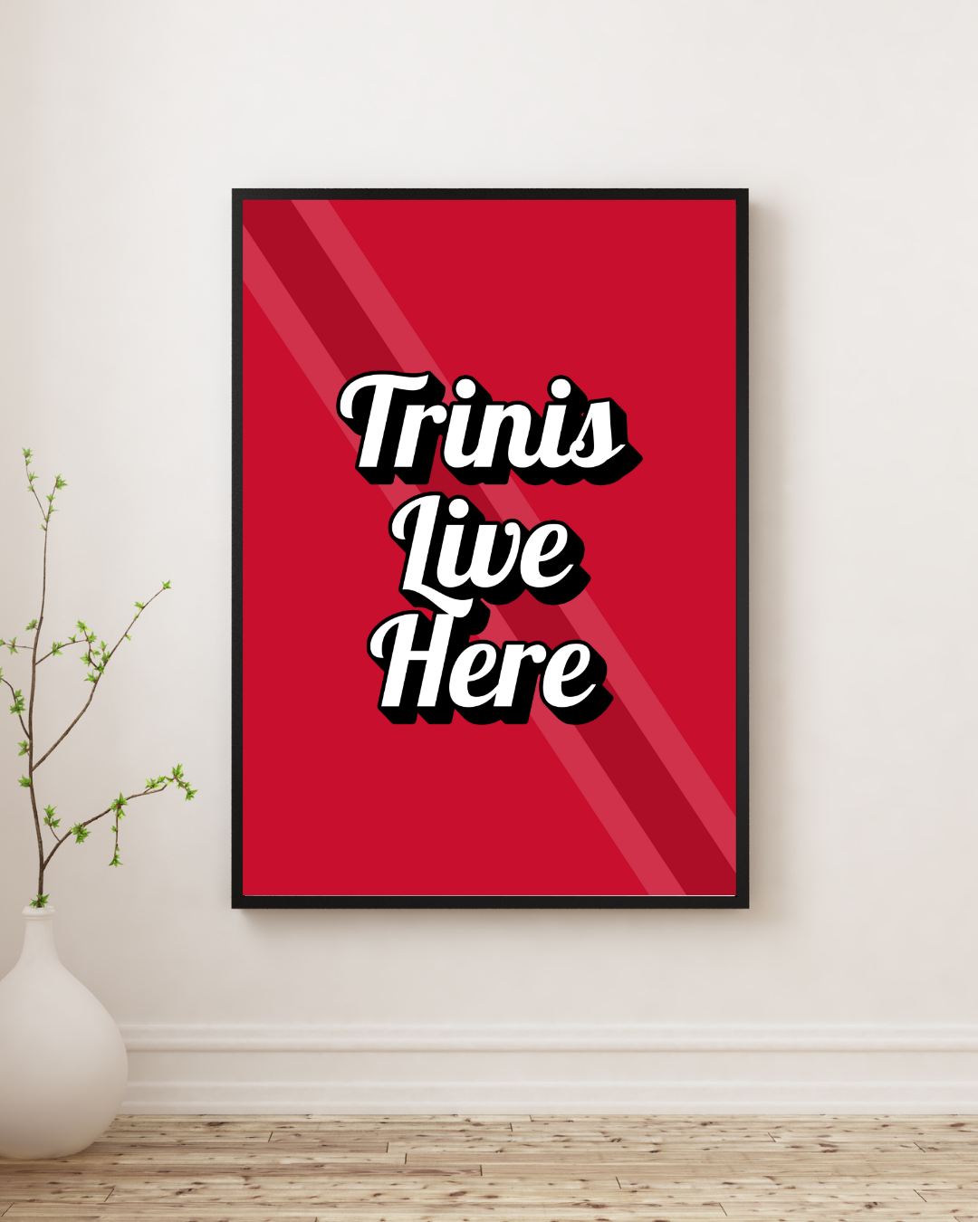 Trini's Live Here Pop Text Poster Print