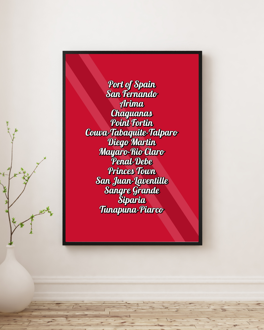 Parishes of Trinidad & Tobago Poster Print