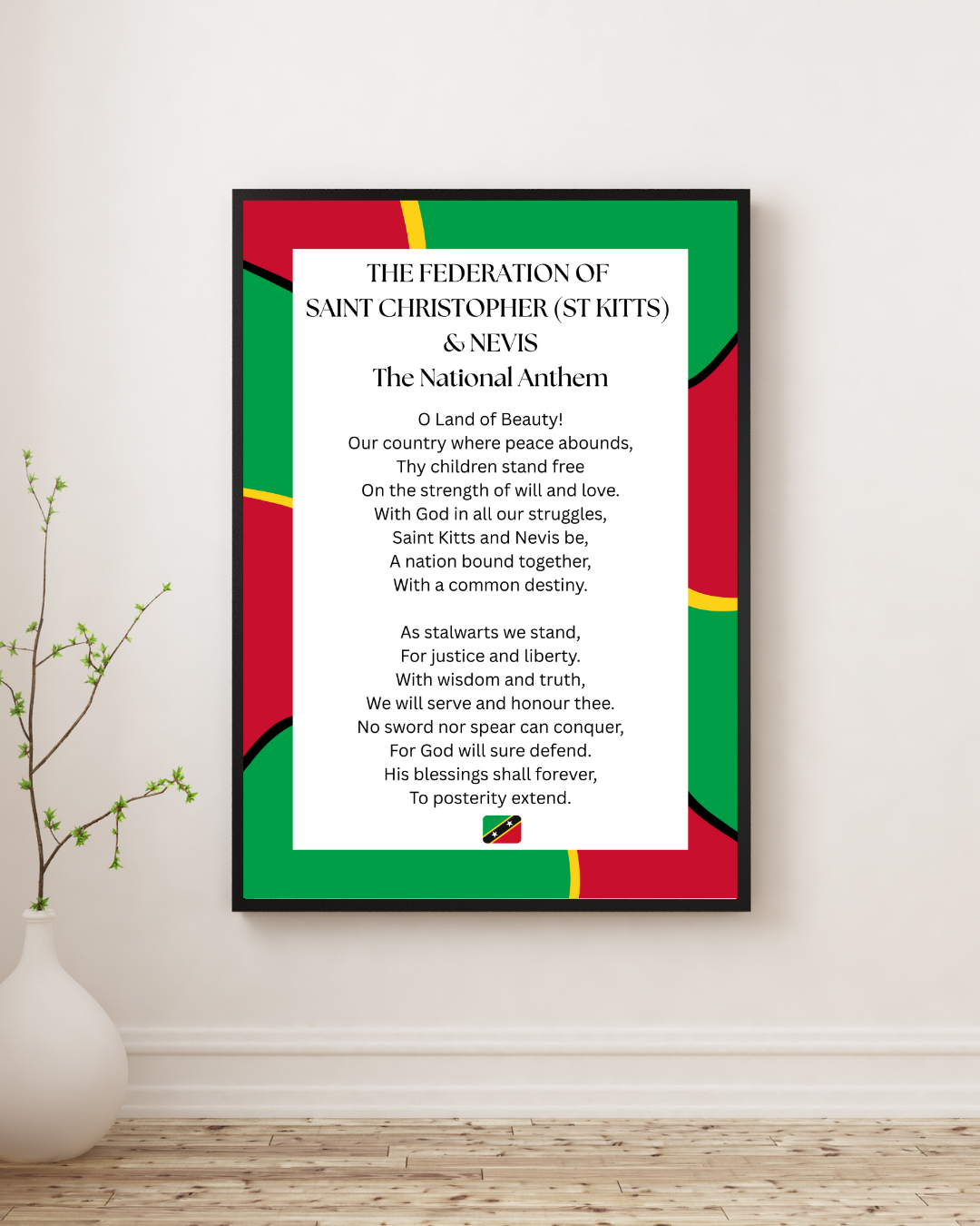 Saint Kitts & Nevis National Anthem Poster Print
