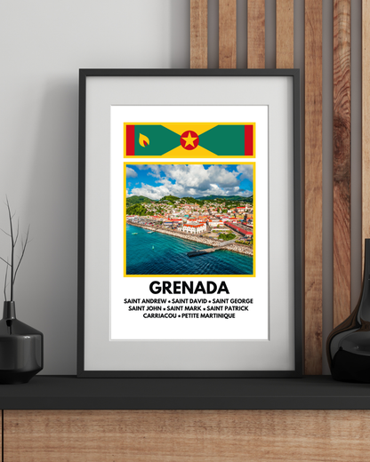 St Georges window into Grenada Poster Print
