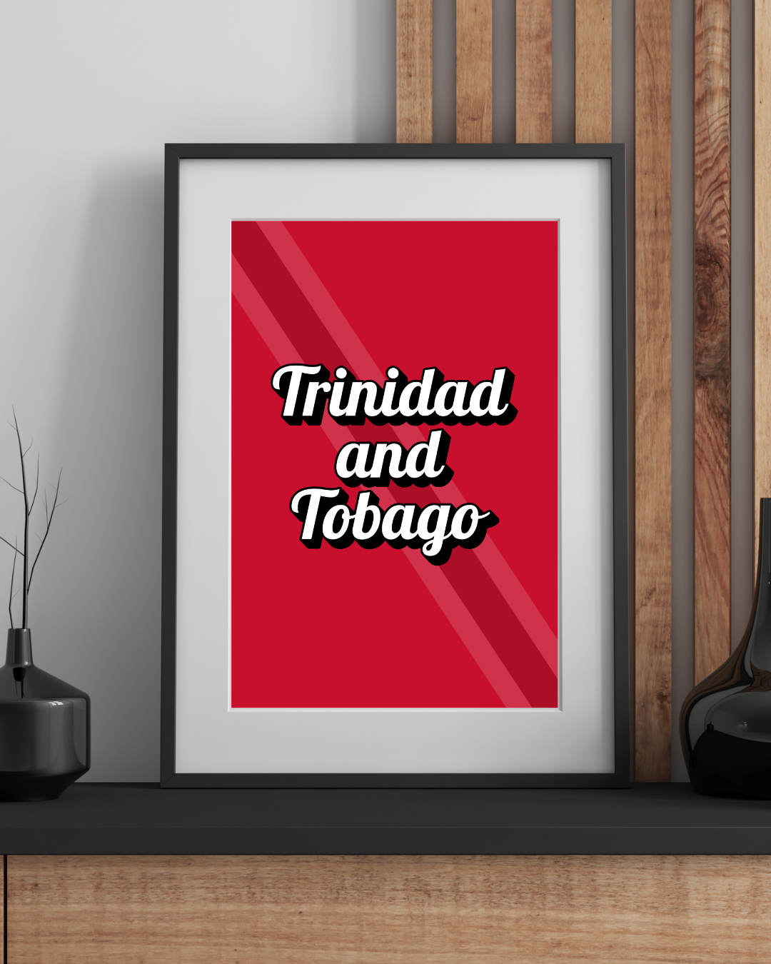 Trinidad & Tobago Pop Text Poster Print