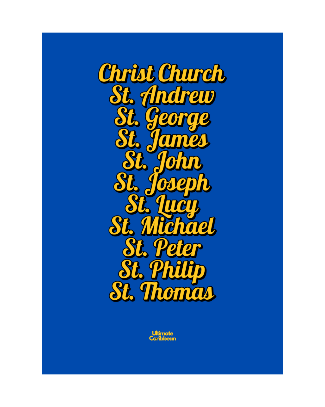 Parishes of Barbados Poster Print