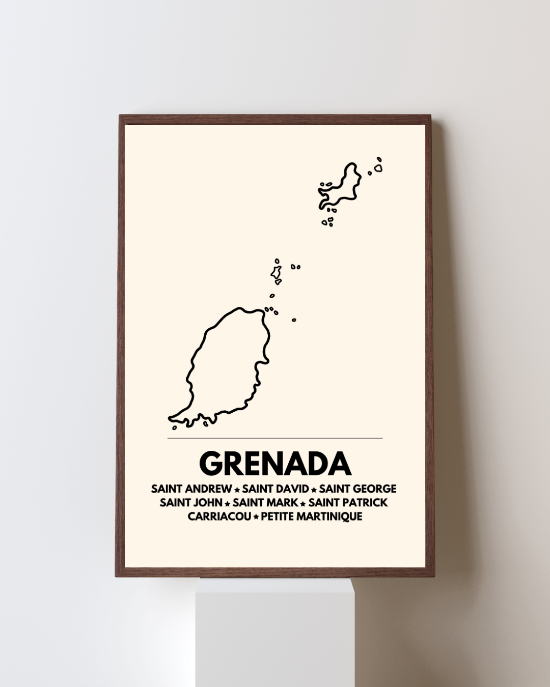 Island & Parishes of Grenada Poster Print