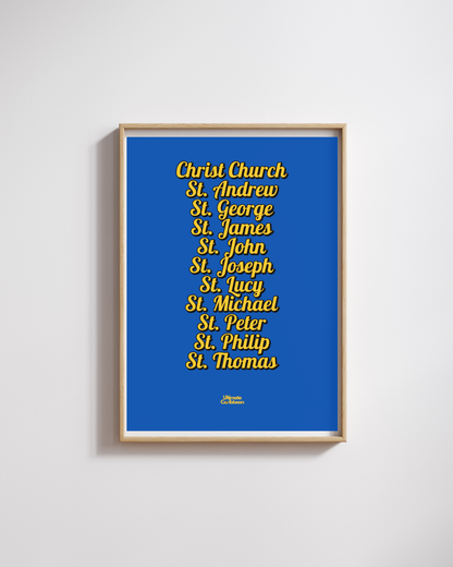 Parishes of Barbados Poster Print