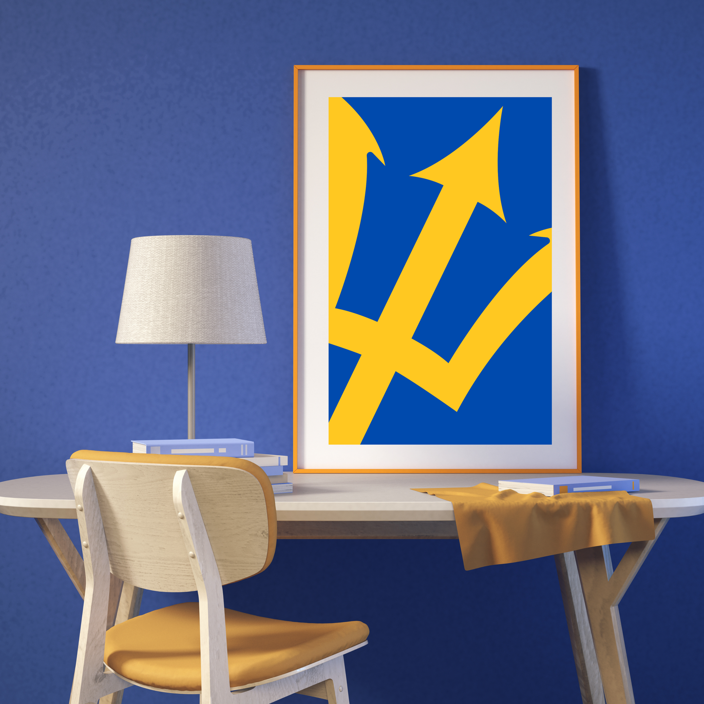 Barbados Yellow Trident Poster