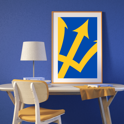 Barbados Yellow Trident Poster