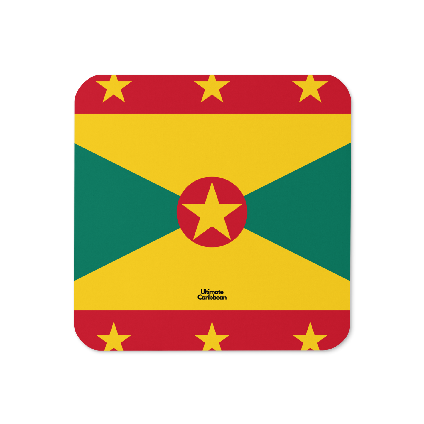 Grenada Flag Cork-back coaster