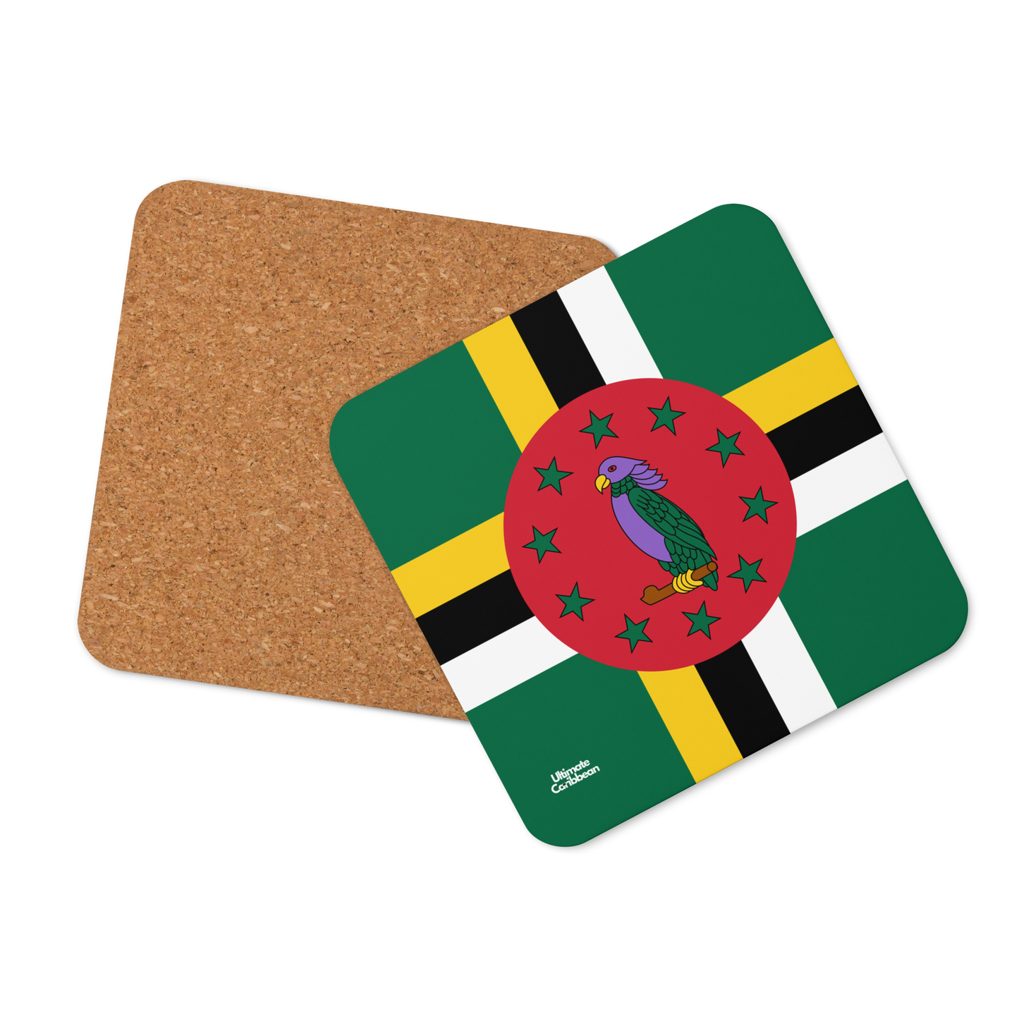 Dominica Cork-back coaster