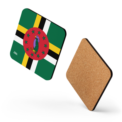 Dominica Cork-back coaster