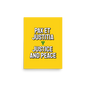 Saint Vincent and the Grenadines Justice and Peace Poster in Bold Yellow