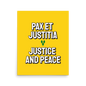 Saint Vincent and the Grenadines Justice and Peace Poster in Bold Yellow