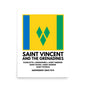 Saint Vincent and The Grenadines Framed Flag and Parishes Poster