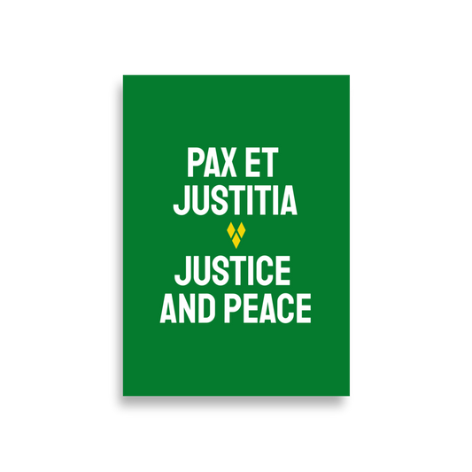 Saint Vincent and the Grenadines Justice and Peace Poster